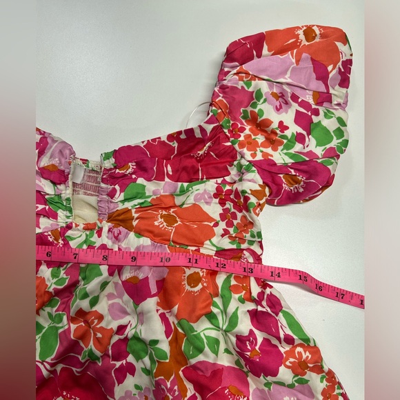 ASTR the Label Women's Nalda Top Floral Size Small Pink Puff Sleeve - Picture 8 of 12